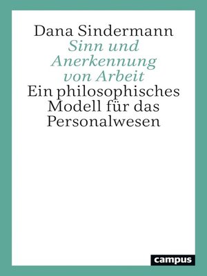 cover image of Sinn und Anerkennung von Arbeit
